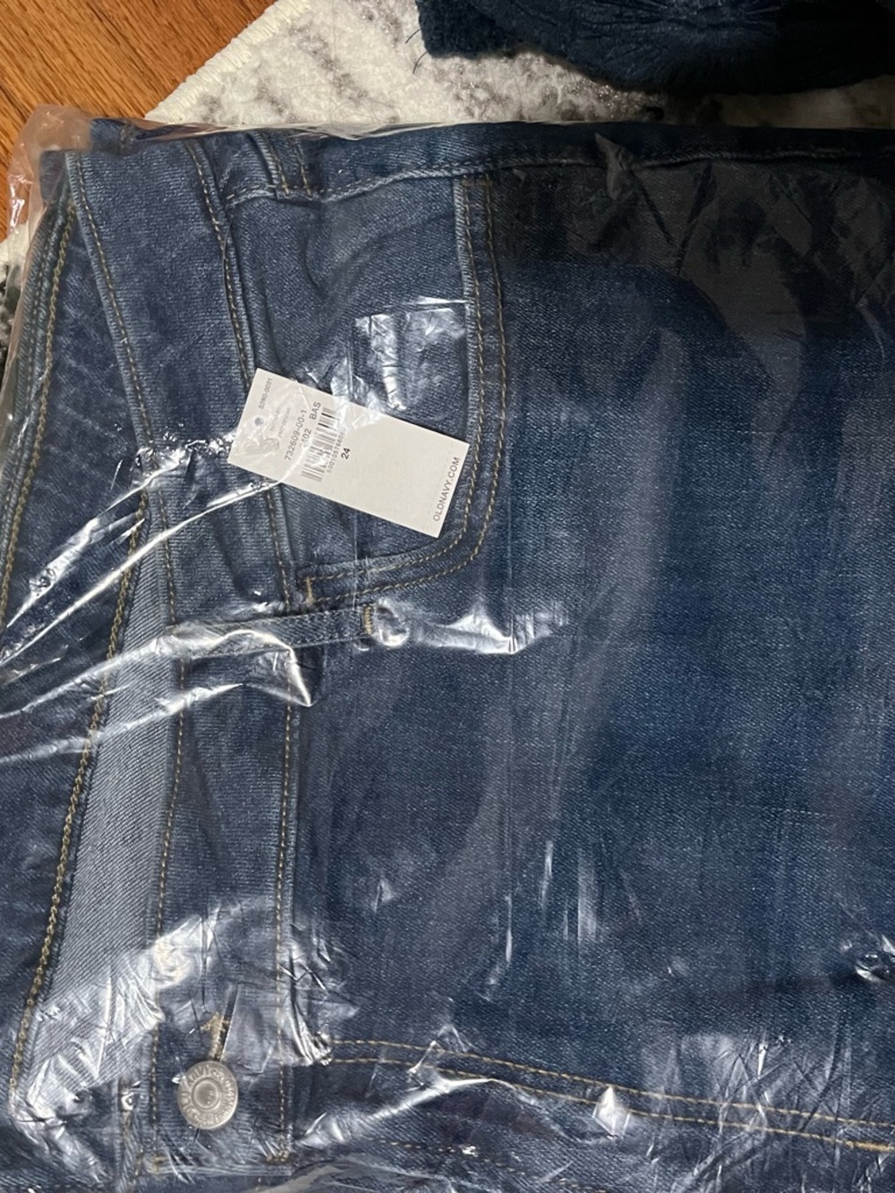 Old Navy wow High-Rise Wide-Leg Jeans in Blue Denim - Picture 2 of 2